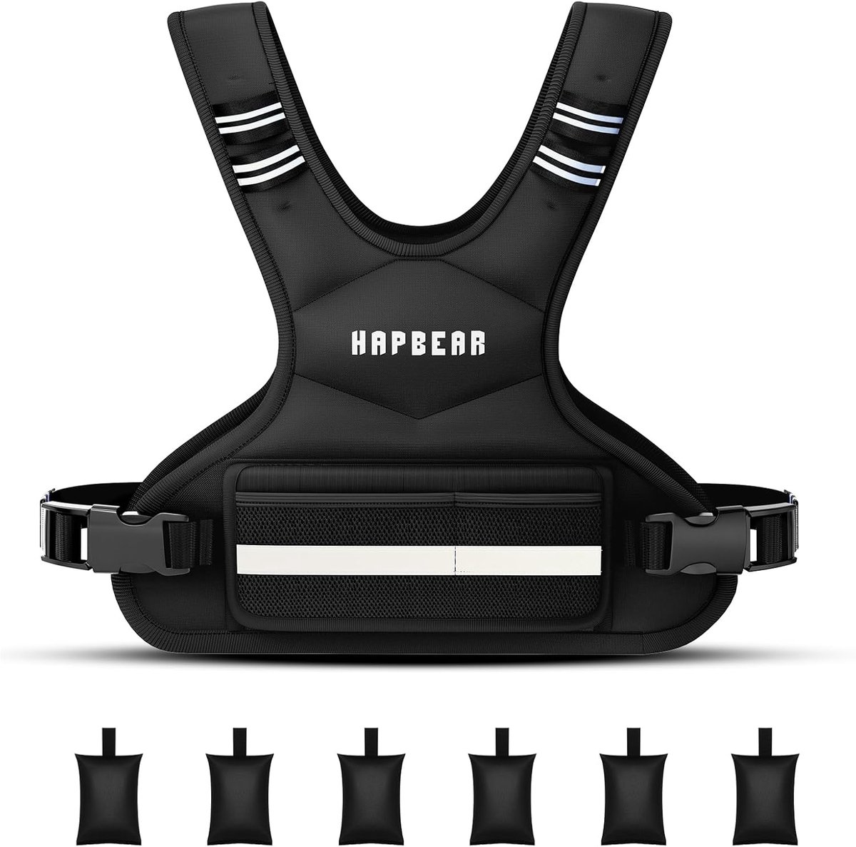 SnelShoppen - Verstelbare HAPBEAR Gewichten Vest 1.8-4.5kg, Neopreen Body Weight Vest voor Thuis Workout, Hardlopen en Krachttraining