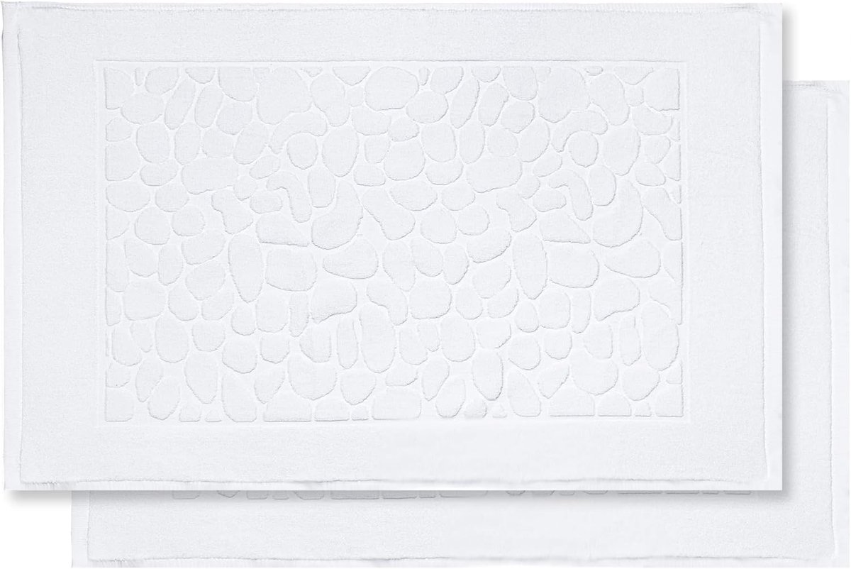 SnelShoppen - 2 Badmatten - Douchevloer Towel - Zachte Badmat 100% Dikke Katoen voor Thuis