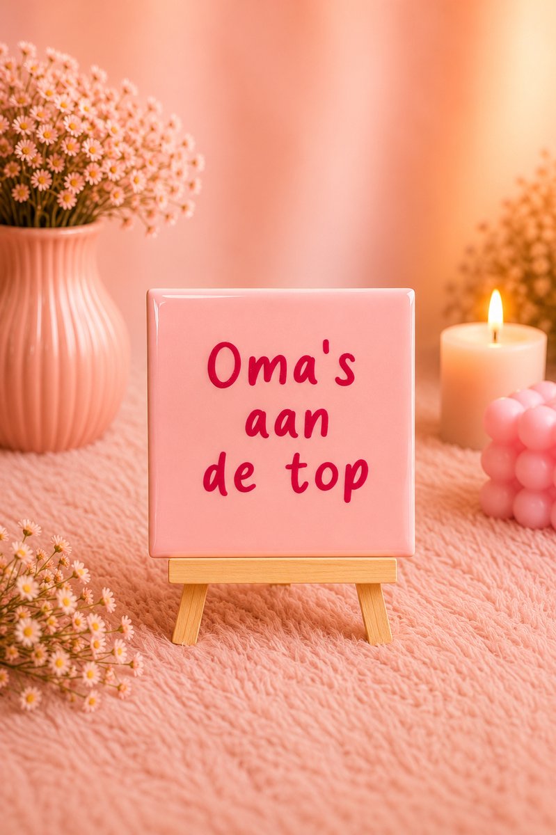 Tegeltje "Oma's aan de top" | Viva Femme | Tegeltjes met tekst | Decoratie | Wonen | Cadeau | Spreuktegel | Humor