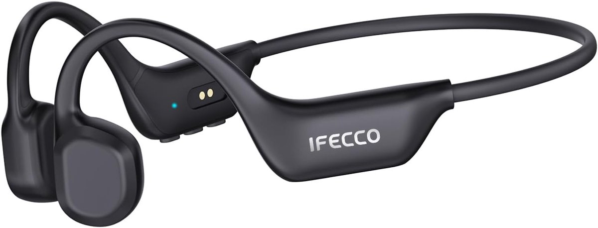 SnelShoppen - Bone Conduction Hooftelefoon Bluetooth 6.0 - IP67 Waterproof, Lange Accuduur, Open Oor Draadloos met Microfoon voor Fitness, Fietsen, Ha