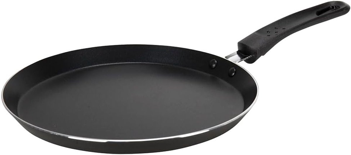 SnelShoppen - Crepe Pan 24 cm Aluminium met Antiaanbaklaag - PFOA-vrij - Ideaal voor Pancakes, Crêpes en Meer - Geschikt voor Alle Warmtebronnen Behal