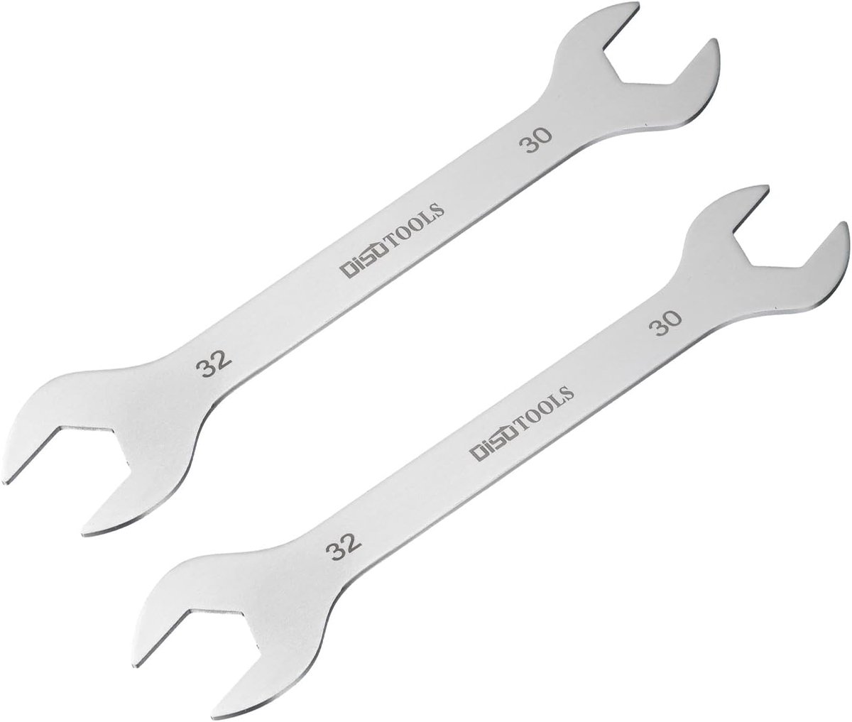 SnelShoppen - 2 Stuks Dubbele Steeksleutel 30mm x 32mm, Open Ring Sleutel, 3cr13 RVS, Super Dun, Voor Huishoudelijke en Algemene Reparaties