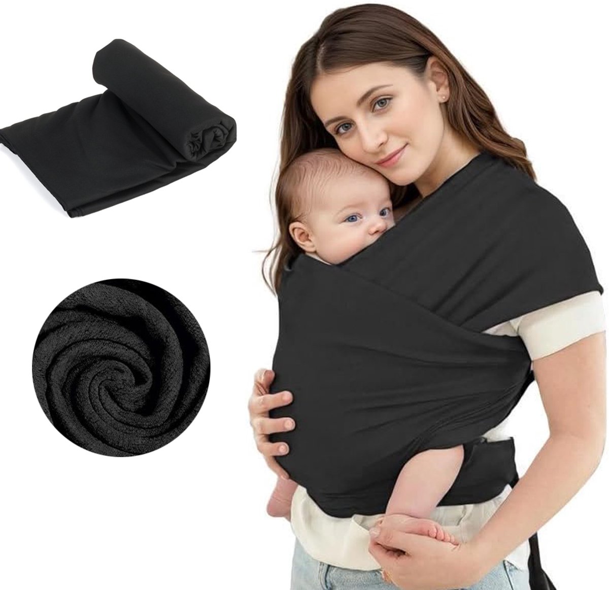 Babydraagdoek - Babydraagzak - Zacht Veilig - Handsfree & Ergonomisch - Ideaal Voor Een Fijne Band Met Je Nieuwe Ouders