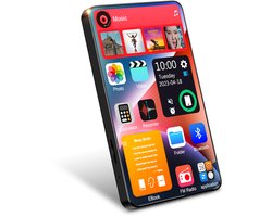 Bluetooth 5.2 Walkman - 16GB Ingebouwde luidspreker HD MP3 MP4-speler Full Touch 4,0-inch scherm Muziekspeler met FM-radio Ebook