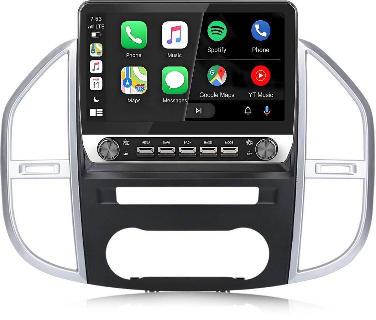 Cestovet - Autoradio - Geschikt Voor Mercedes Benz Vito 3 W447 2014-2024 -6GB+128GB 10.1 Inch IPS Radio Scherm - Draadloos Apple Carplay & Android auto - GPS Navigatie 4G WIFI - Bluetooth & Wifi - Ondersteuning invoegen 4G SIM