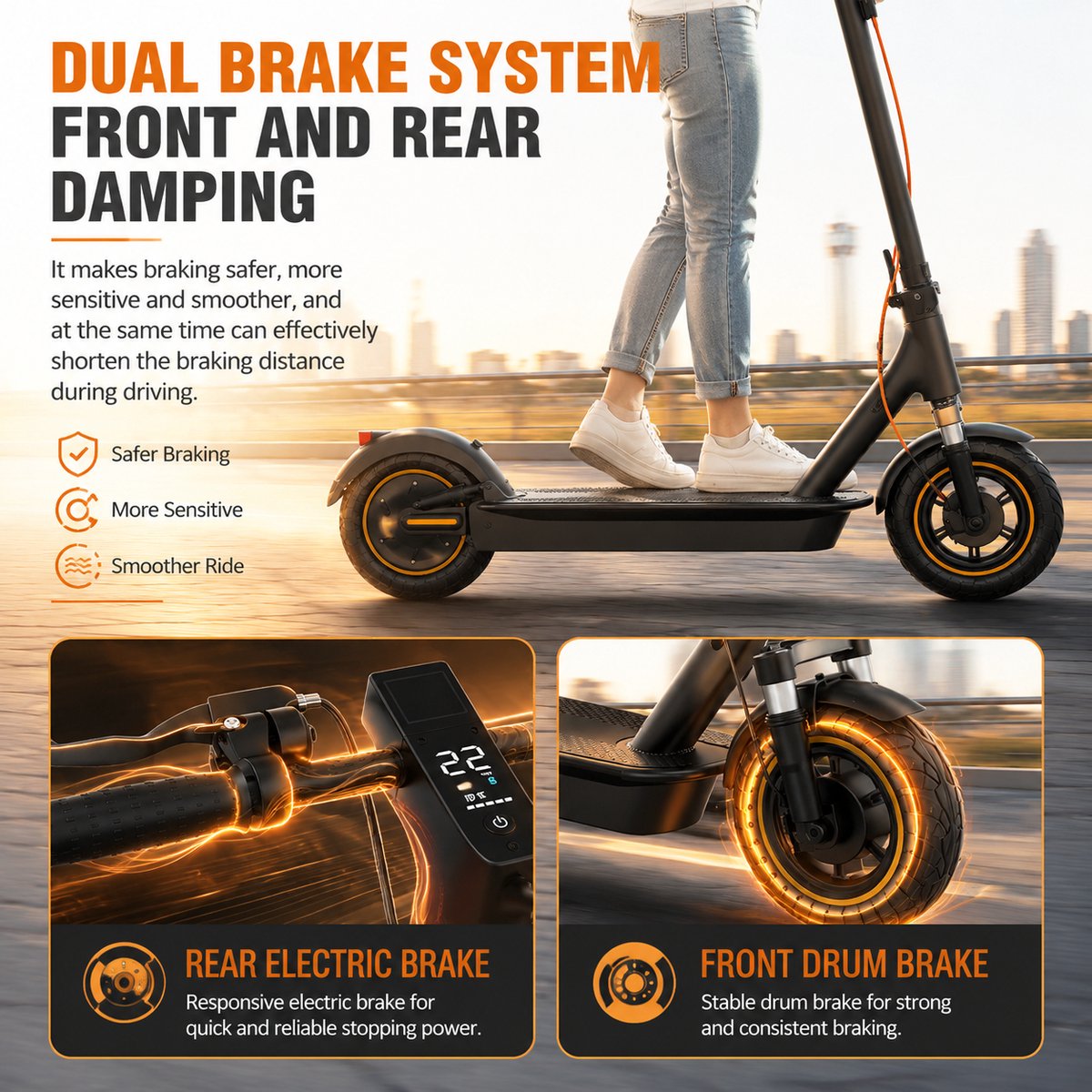 Minicee Elektrische step voor volwassenen, 48V 14.5Ah batterij, 10-inch vouwbare elektrische scooter, 52 KM bereik, 23 km / u, draagbaar pendelen – foto 8