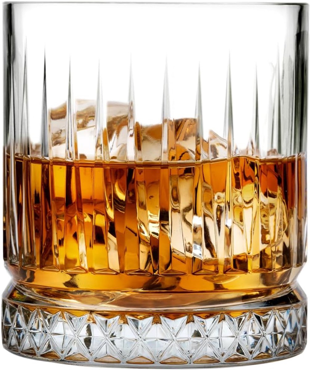 SnelShoppen - Elysia Whisky Glas 355cc - Hoogwaardig Glas, Perfect voor Whisky, Feestjes, Keuken en Bar, Elegante Design, Set van 2
