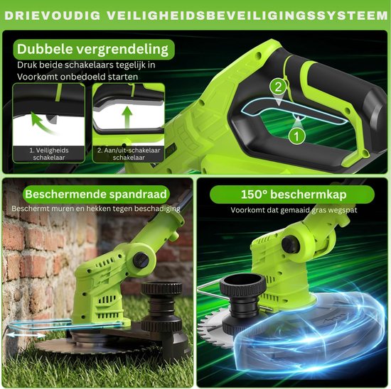 SNJY® Onkruidborstel Electrisch - Onkruidborstel Machine - Onkruidbrander - Onkruidverdelger - Groen van SNJY — afbeelding 4
