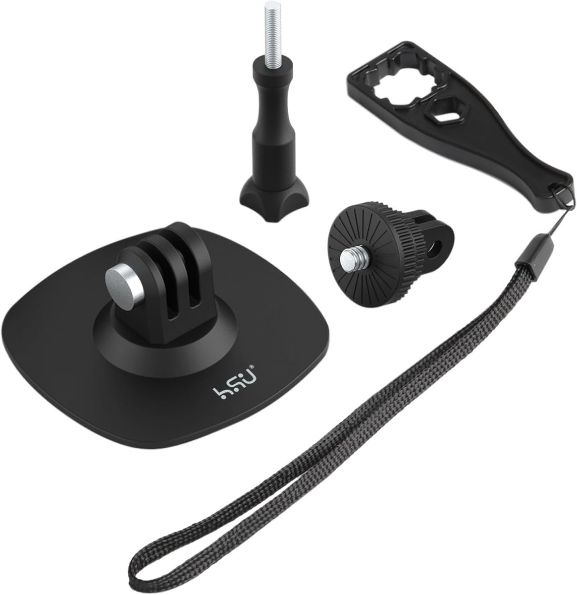 SnelShoppen - Zelfklevende Houder voor Actiecamera's, Flexibele Helmbevestigingen voor GoPro en Insta360, 3-in-1 Accessoire Set voor Avonturen
