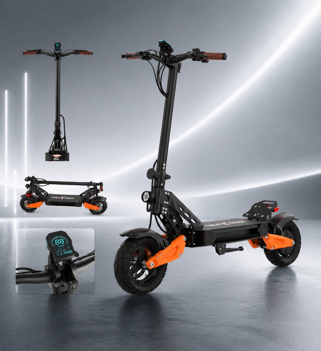 Elektrische step voor volwassenen, opvouwbare e-step voor volwassenen, 750W motor, 48V 25Ah 75 km bereik, elektrische step met zitting – foto 3