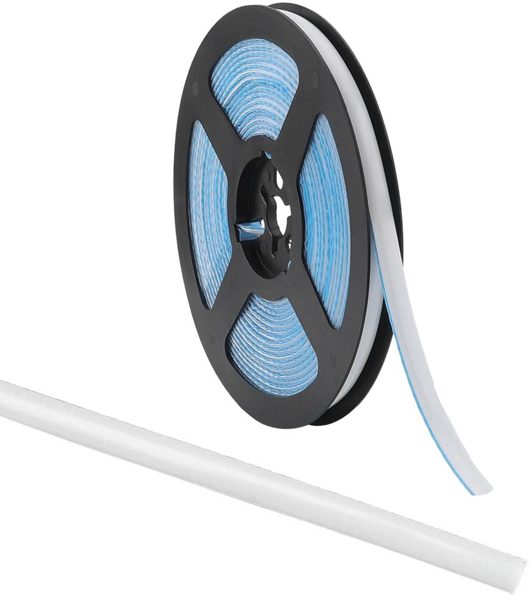 SnelShoppen - Zelfklevende Sealing Tape 3m x 8mm - Waterdichte PVC Plakband voor Keuken, Badkamer, Toilet en Stookplaat - Flexibele Moulding Tape in W