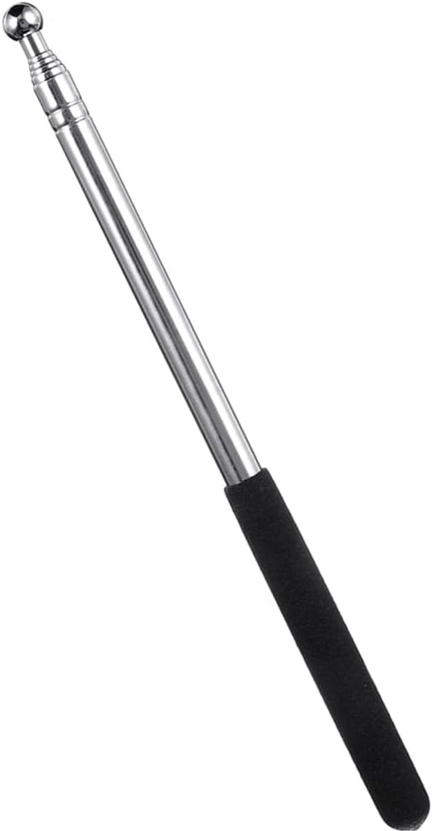 SnelShoppen - Telescopische Parasol Stok voor Parasolhoes - Uittrekbare 1m Rookstaaf, RVS met Rubber Handvat, Ideaal voor Tuin, Camping en Feesten