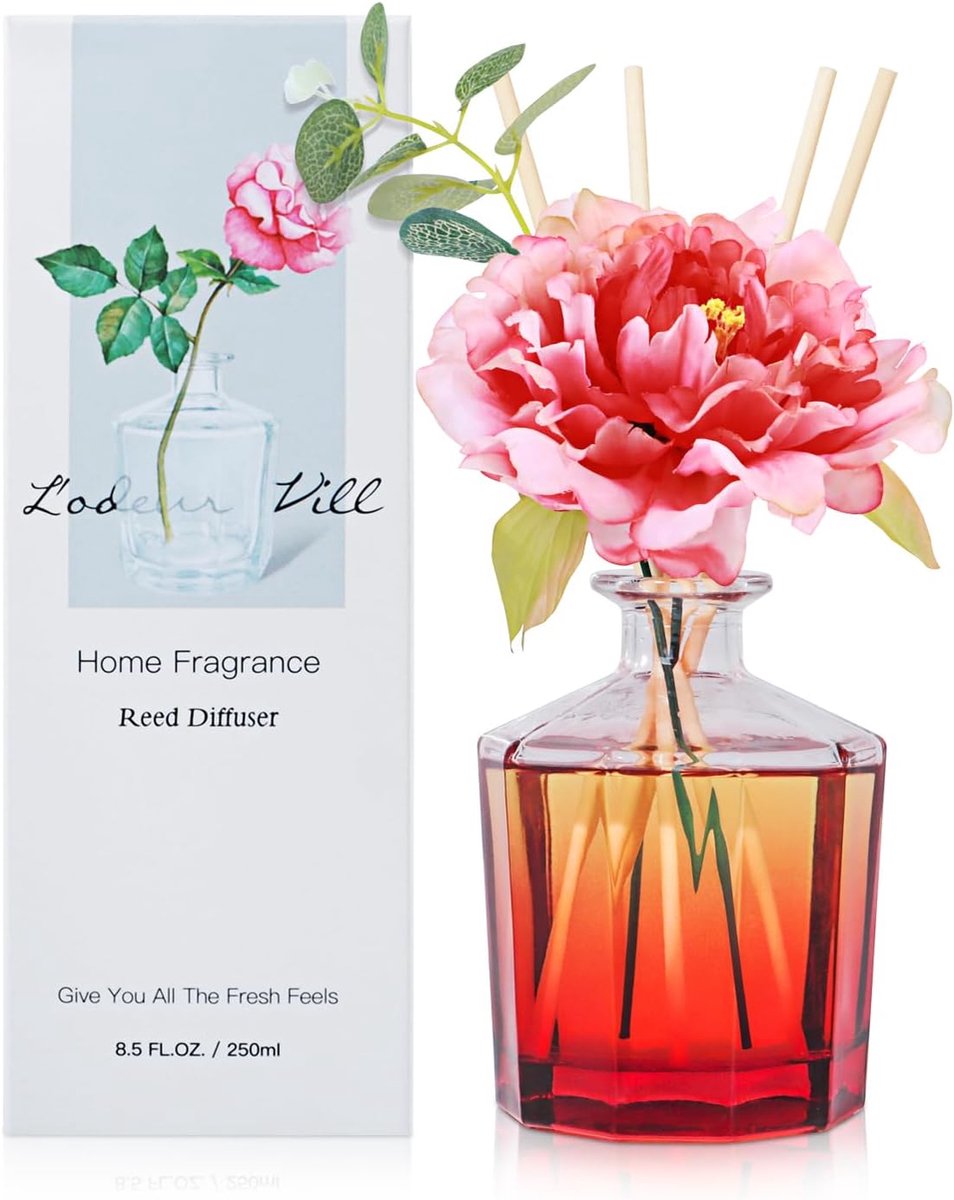 SnelShoppen - Luxe Geurstokjes Diffuser 250ml - Aromatische Geuren met 10 Stokken - Langdurige Geur voor Woonkamer, Slaapkamer, Badkamer en Kantoor -