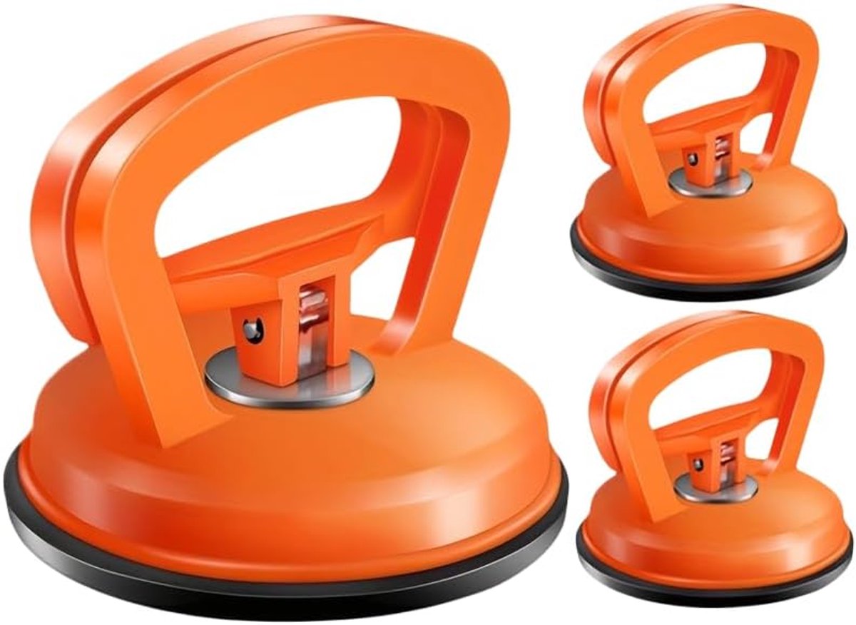 SnelShoppen - 3-Piece Dent Repair Suction Cups Set - 1x Grote & 2x Kleine Vacuüm Dents Verwijderaar voor Auto, Motor, Glas, Tegels - Sterke Zuigkracht