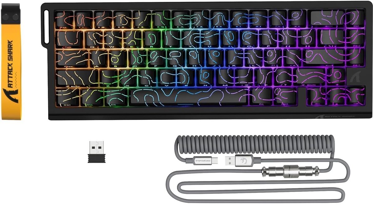SnelShoppen - Gaming Toetsenbord met Magnetische Schakelaars, 8000Hz Reactietijd, 0.01mm Precisie, Draadloos, Zwart, Ideaal voor FPS en Esports