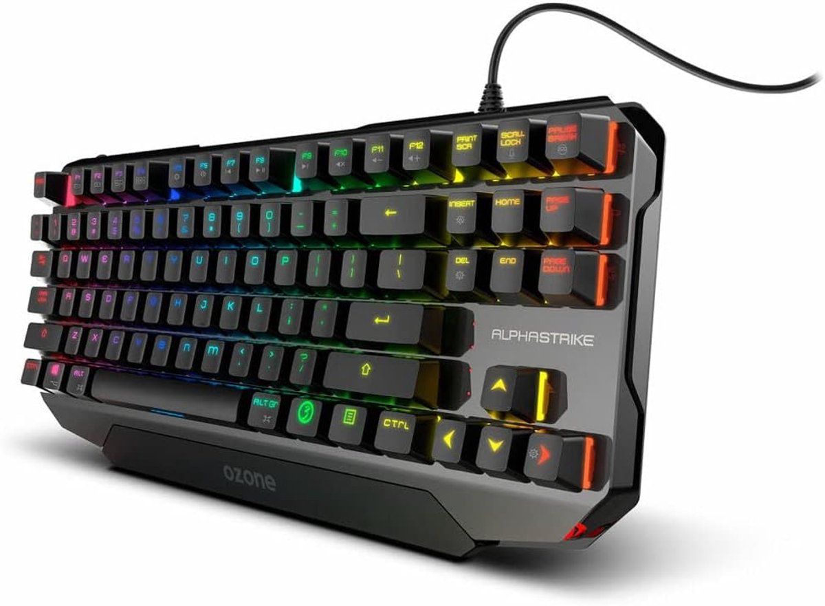 SnelShoppen - Gaming Toetsenbord - Mechanisch TKL Toetsenbord met Outemu Rode Switches, RGB LED Verlichting, Stille Toetsen, Numeriek, Zwart - Ideaal