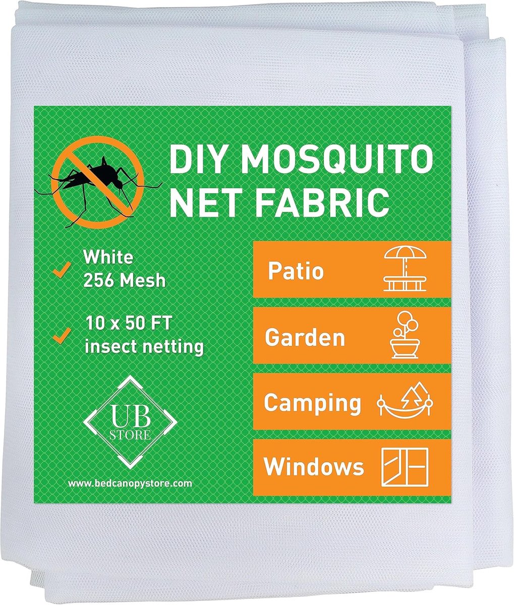 SnelShoppen - White DIY Muggennet 3x15 Meter - Insectenbescherming voor Tuin, Patio, Raam, Deuren - Dierenafscherming - Mesh Doek voor Buiten en Binne