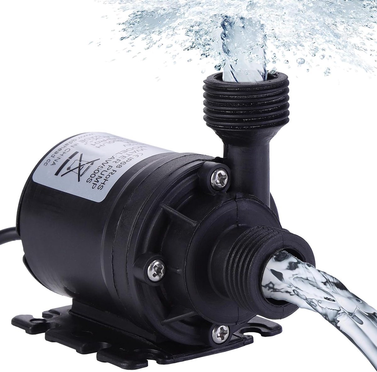 SnelShoppen - Amphibious Water Pump 12V Submersible Waterpomp 800 L/H 5m voor Zwembad, Vijver, Aquarium, Watercirculatie, Fluisterstil en Efficiënt