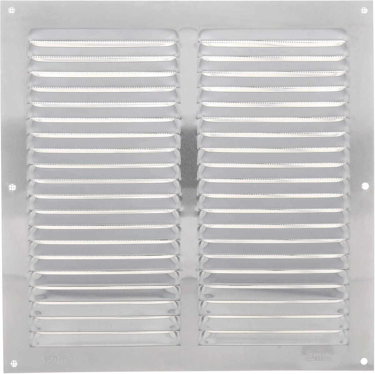 SnelShoppen - Aluminium Ventilatiegrille met Muggennet - 250x250mm - Ideaal voor Keuken en Badkamer - Kleur: Zilver - Efficiënte Luchtcirculatie
