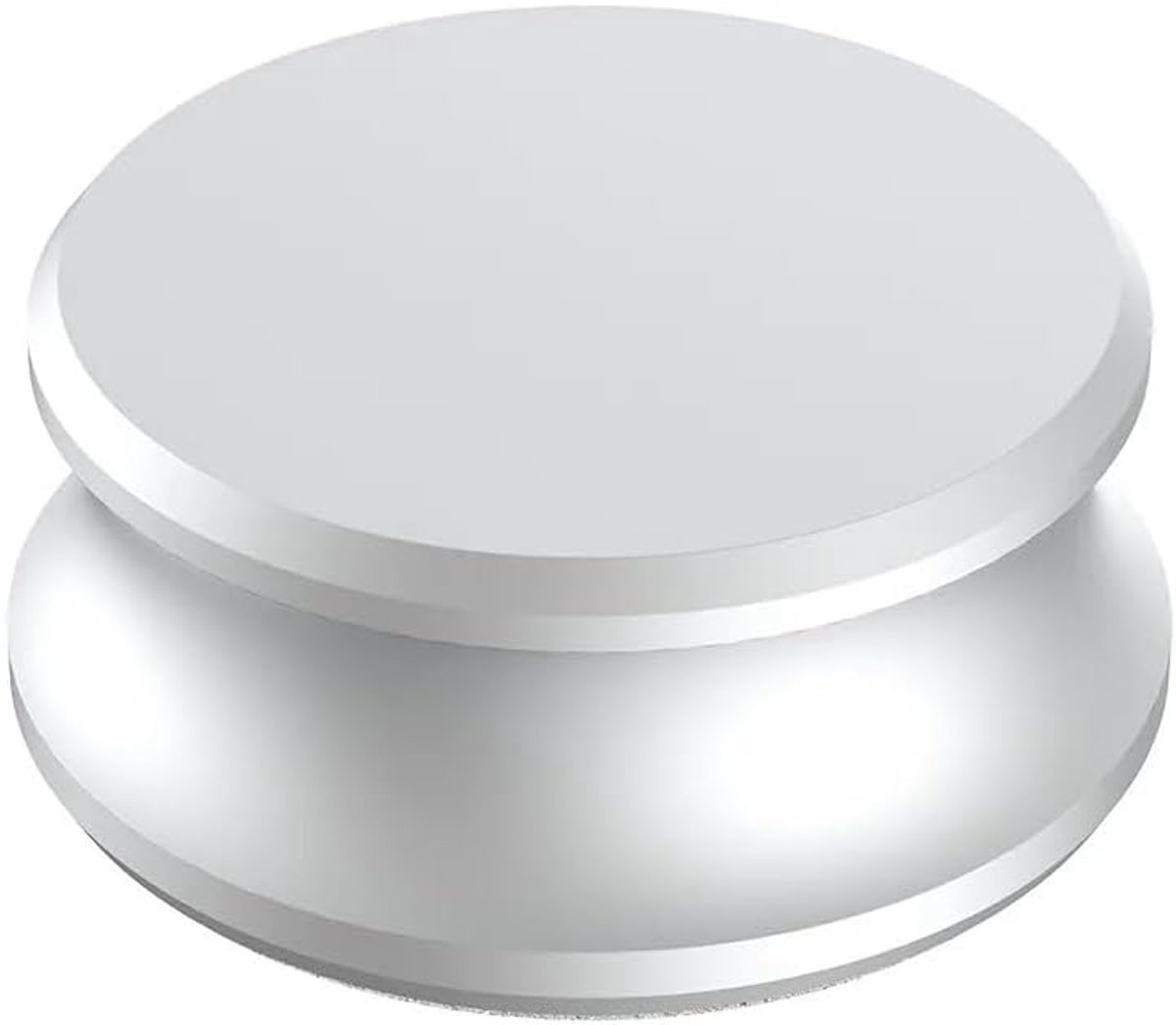 SnelShoppen - Audiophile Gewichtsstabilisator 280G voor Draaitafel en Vinyl Speler - Aluminium Plaat met Zachte Bodembekleding in Zilver - Stabilisere