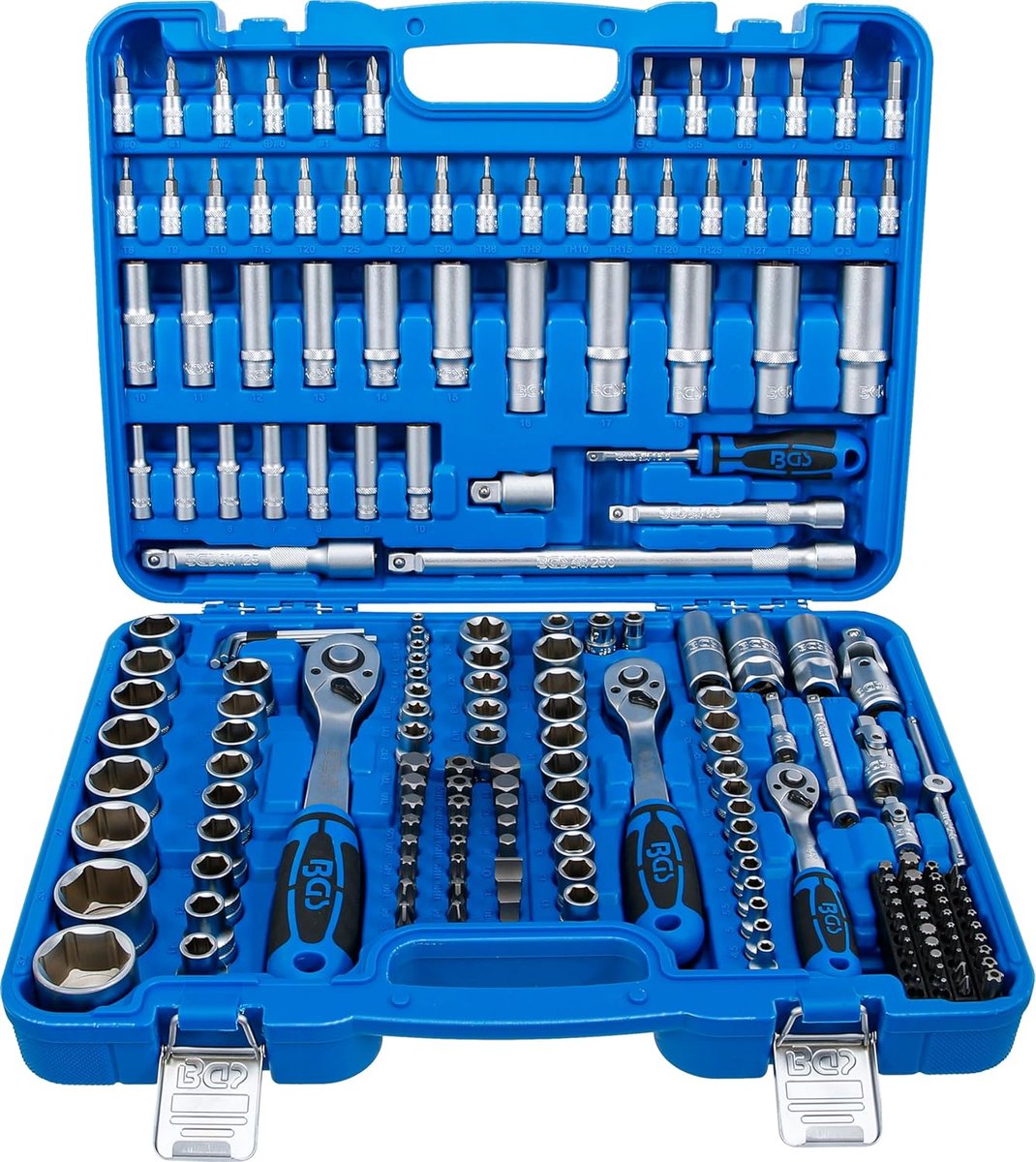 SnelShoppen - Professionele BGS 2243 Dopsleutelset 192-delig | Hexagon Socket Wrench Set | 6.3 mm (1/4") / 10 mm (3/8") / 12.5 mm (1/2") | Chrome Vana
