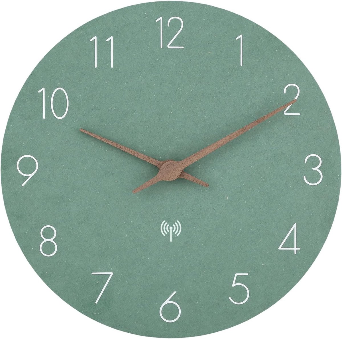 SnelShoppen - Wandklok Radiogestuurd 12 Inch - Stil, MDF en Hout, Groot, Eenvoudig af te Lezen, Perfect voor Keuken, Slaapkamer en Woonkamer
