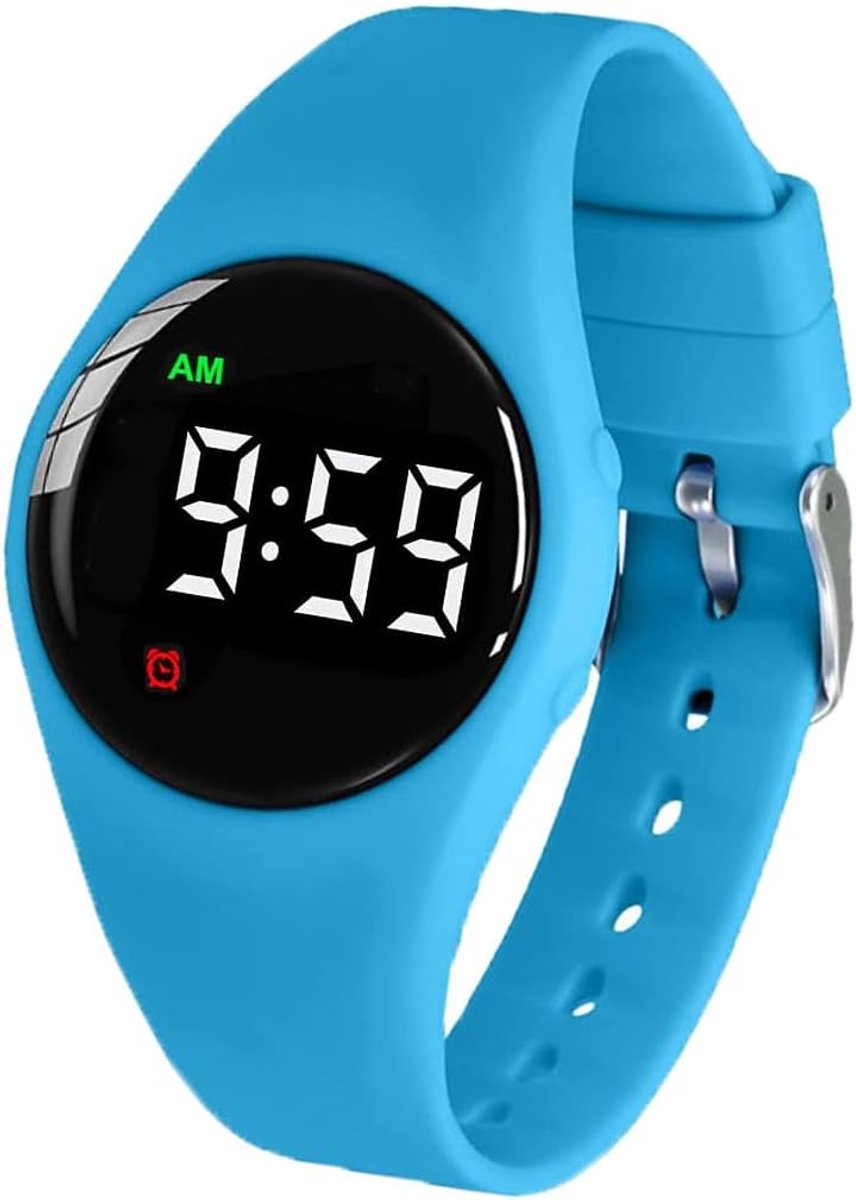 SnelShoppen - Waterdichte Vibratie Alarm Horloge Oplaadbaar - 15 Alarm Herinneringen voor Potty Training - Blauw