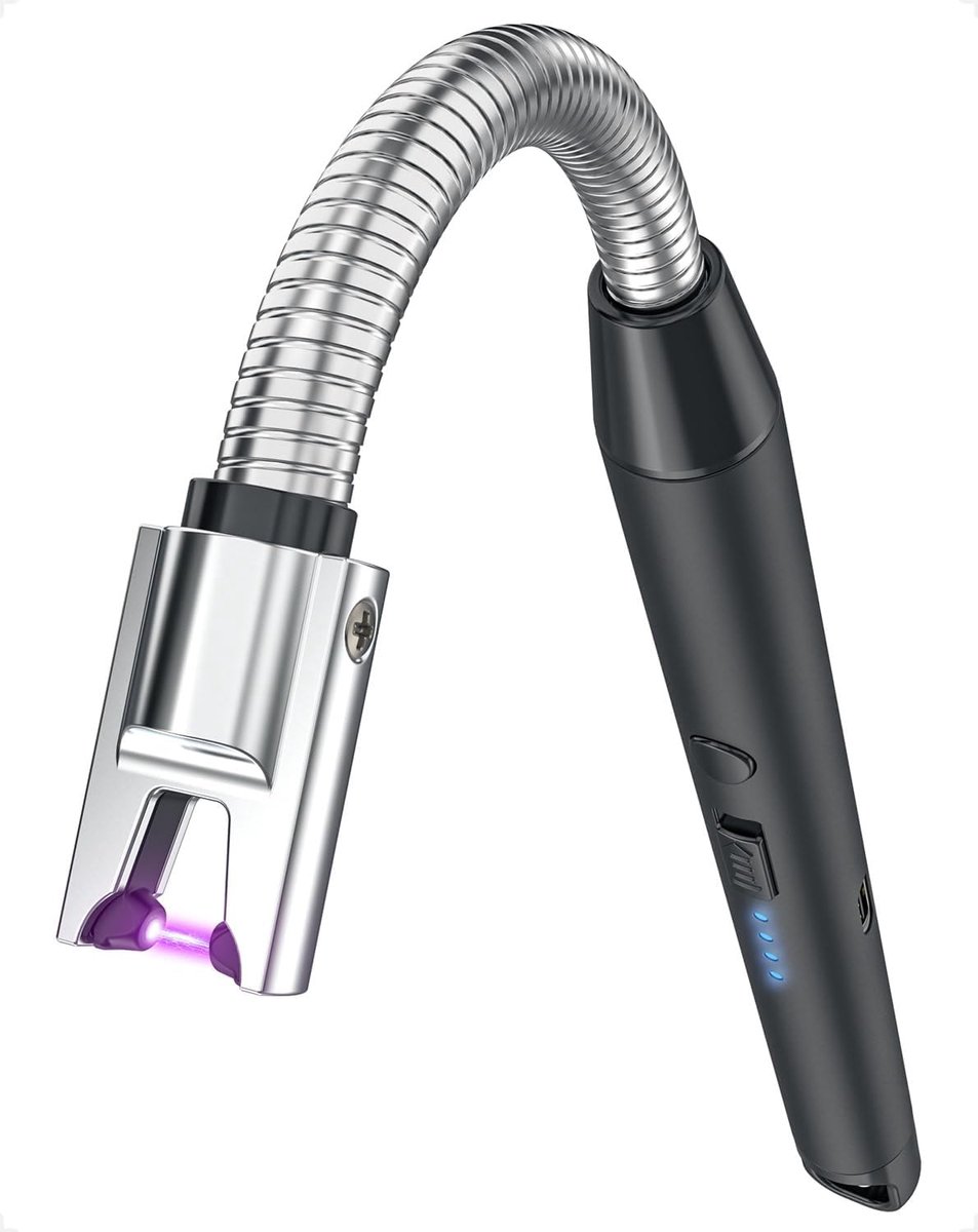 SnelShoppen - VVAY Kaarsaansteker USB-C Oplaadbare Langer, Winddichte & Flameloze Plasma Aansteker met Flexibele Nek voor Kaarsen, Gasfornuis, Haard,