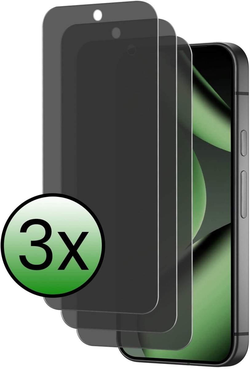 Screenprotector - 3 Stuks Geschikt voor Google Pixel 11 Pro - Privacy Filter - Beschermglas - Gehard Glas - Tempered Glass - Screen Protector