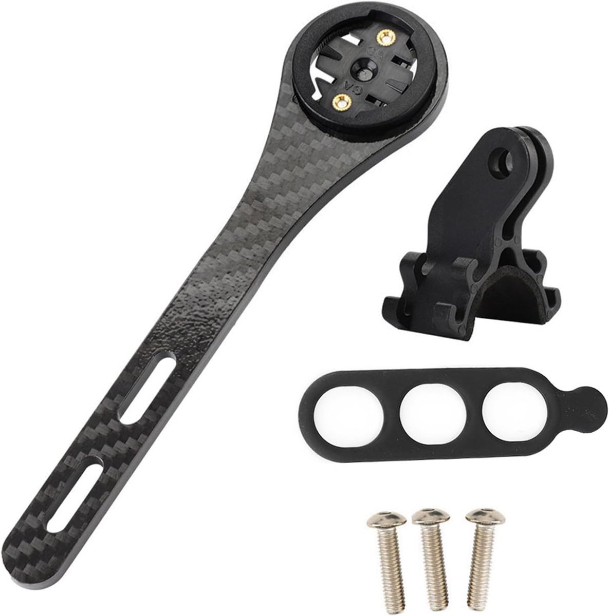 SnelShoppen - Geïntegreerde Handgreep Vooruit Combo Mount Carbon Fiber Handlebars Geschikt voor Fietsnavigatie voor Garmin Edge - Verstelbare Stuurbev