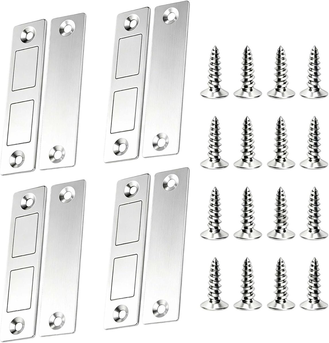SnelShoppen - 4 stuks ultradunne deursluiter met sterke magneetsluiting voor kast, lade en meubels - Magneetslot voor kinderen en huisdieren - Veilig