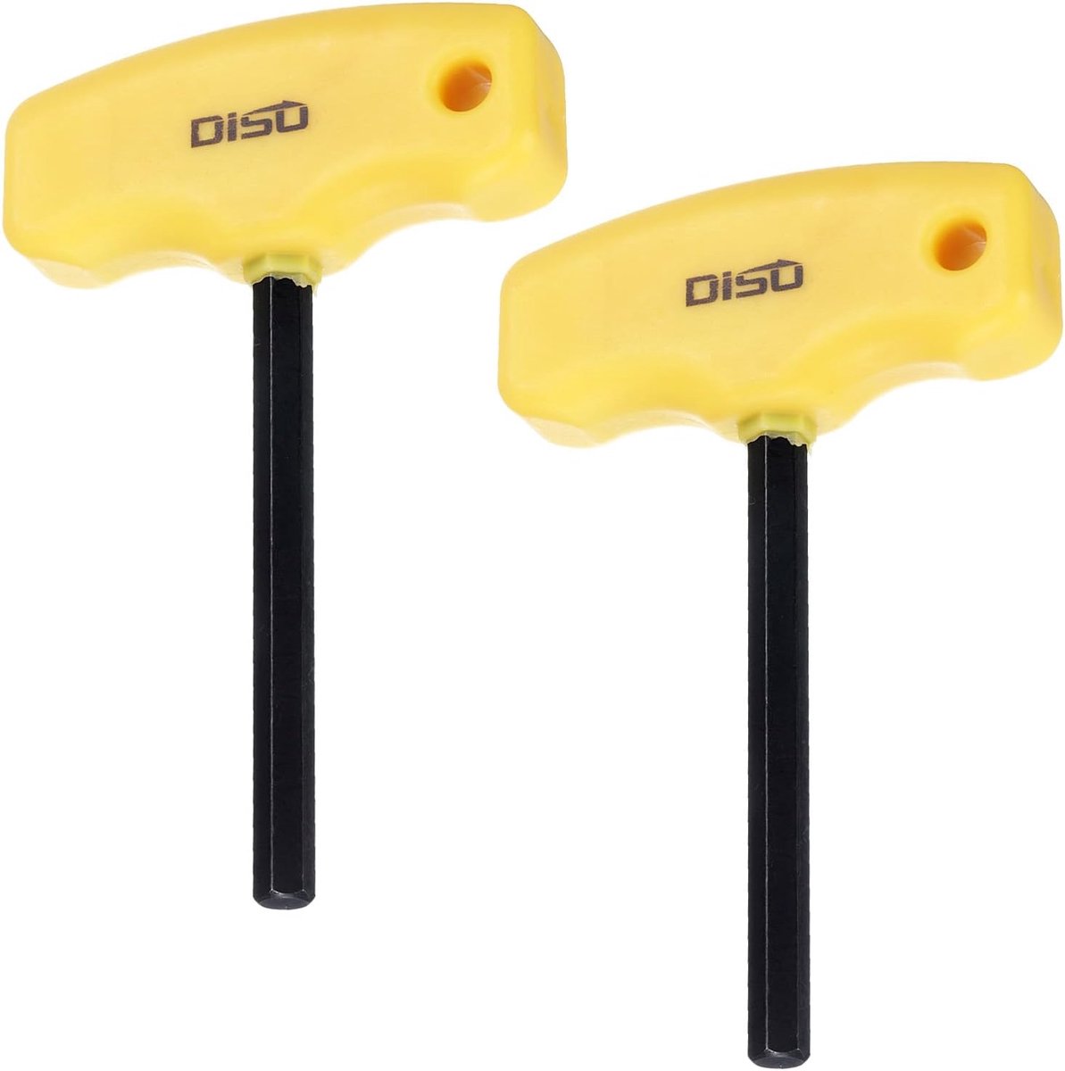 SnelShoppen - T-Handle Hex Key 6mm - Set van 2 Zeskant Sleutels - S2 Staal, Corrosiebestendig, Ideaal voor Auto en Huishoudelijk Onderhoud - Zwart