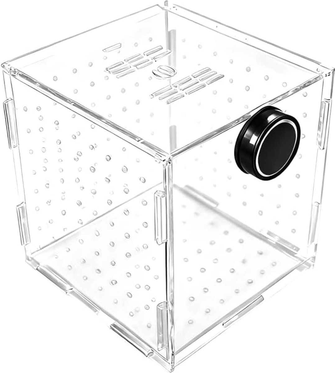 SnelShoppen - Aquarium broedtray, magnetische acryl isolatiebox met voeden opening voor het uitbroeden en grootbrengen van vissen, 30x20x15cm, helder,