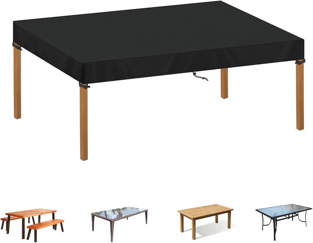 SnelShoppen - Outdoor Beschermhoes - Waterdichte Tuinmeubelhoes - Rechthoekig 150x90x15 cm - UV-bestendig Oxford Stof 420D - Bescherming voor Tuin, Ba