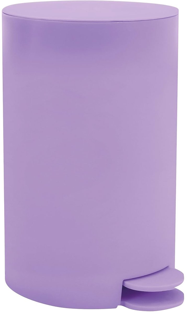 SnelShoppen - Pedal Bin voor Badkamer, 3 Liter, Lavendel, Mat, Afvalbak met Voetpedaal, Compact en Hygiënisch voor Thuisgebruik, Modern Design, Kleine