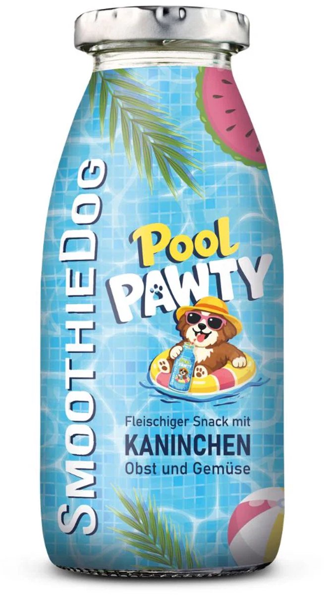 SmoothieDog Smoothiedog - Zomer editie 'Pool Pawty' - Konijn - Verfrissende hondensmoothie - 250ml