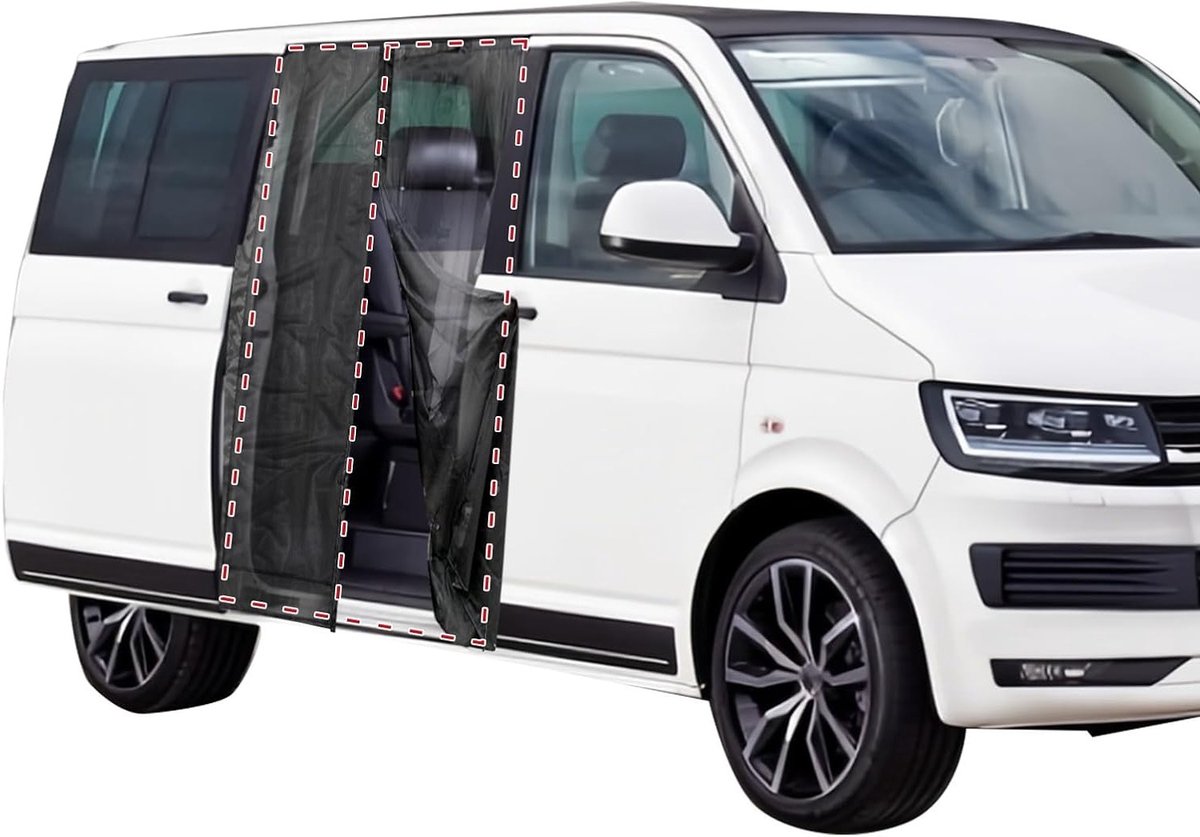 Magnetisch Insectenscherm voor VW T5 T6, 148 x 115 cm, Ideaal voor Ventilatie en Zonbescherming, Perfect voor Kamperen en Buitenactiviteiten