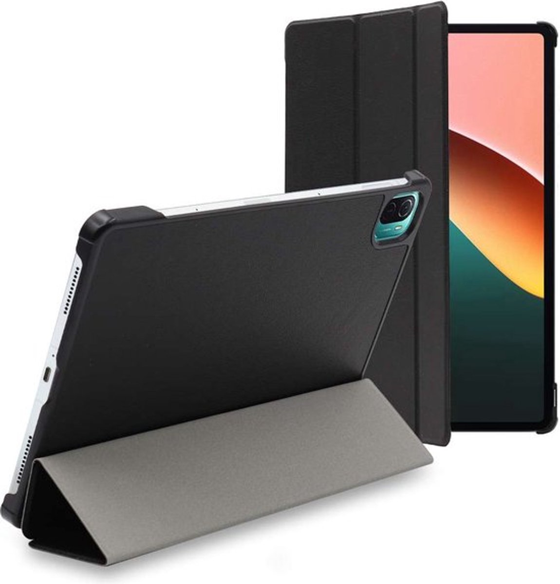 ebestStar - Hoes geschikt voor Xiaomi Pad 5, Pad 5 Pro, 5G (2021), Slanke Design PU Lederen Etui, Automatische Slaap/Wake, SmartCase hoesje, Zwart