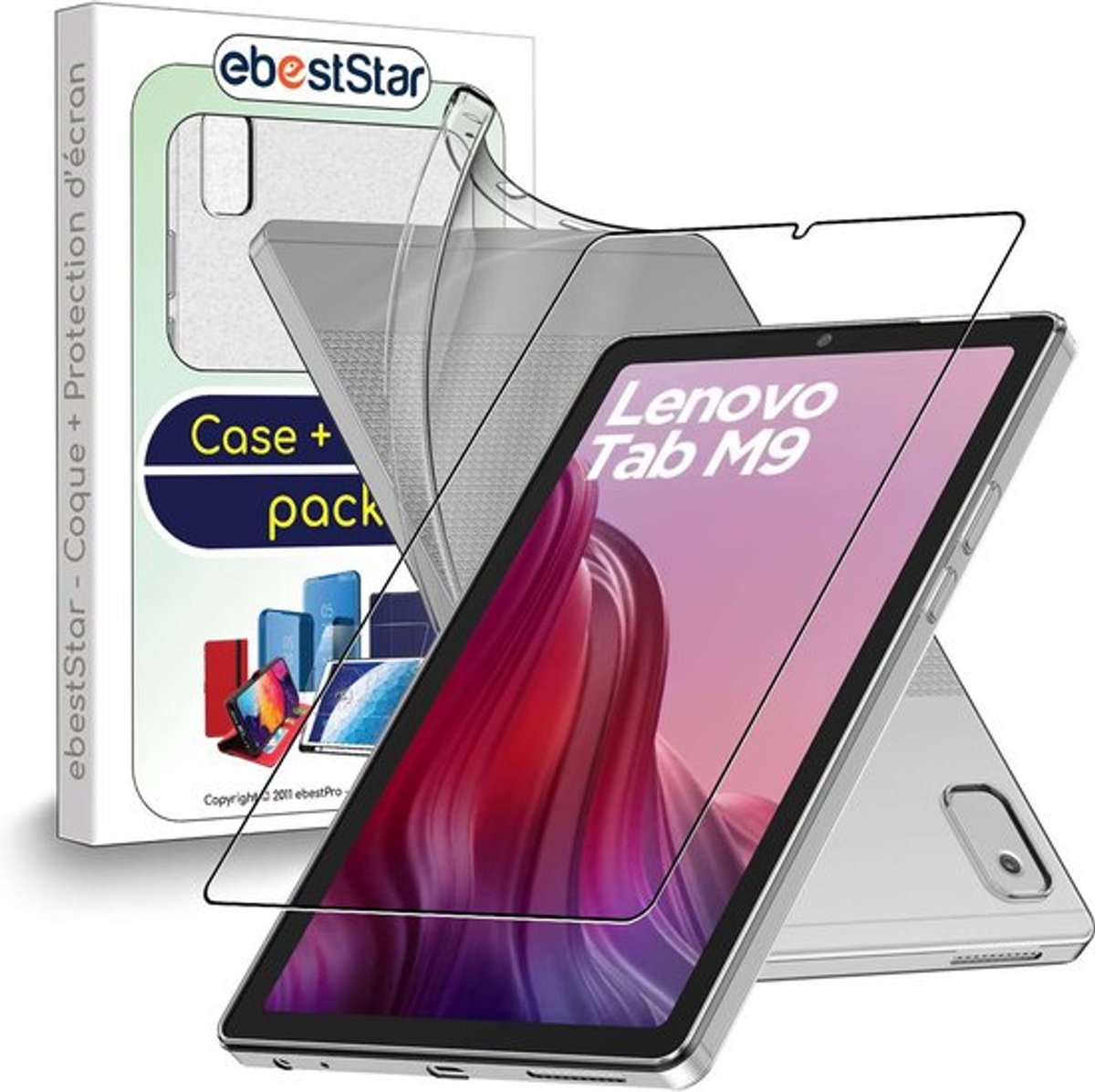 ebestStar - Hoes geschikt voor Lenovo Tab M9, Back Cover, Beschermhoes anti-luchtbellen hoesje, Transparant + Gehard Glas