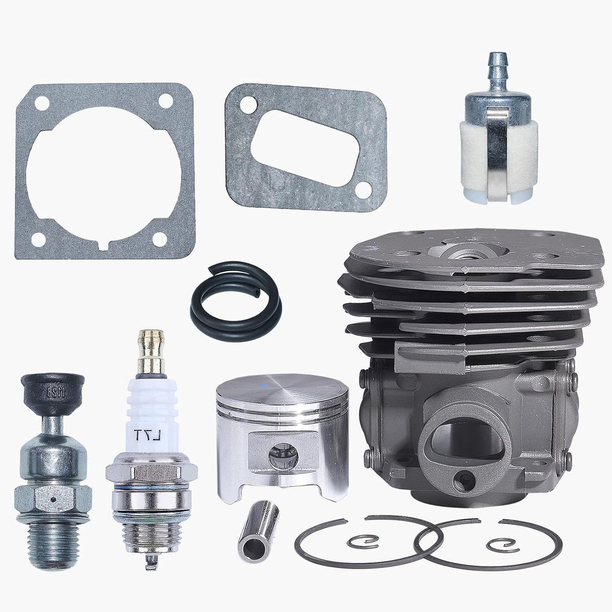 Cilinder en Zuiger Kit 45mm voor Husqvarna 353 351 350 346XP - Kettingzaag Onderdelen, Ontluchtingsklep en Brandstoffilter