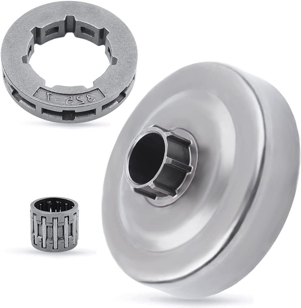 Chain Sprocket Kit 325"-7T voor Kettingwiel en Koppeling - Vervangingsonderdelen voor Husqvarna 50, 51, 54 en 254 Kettingzaag
