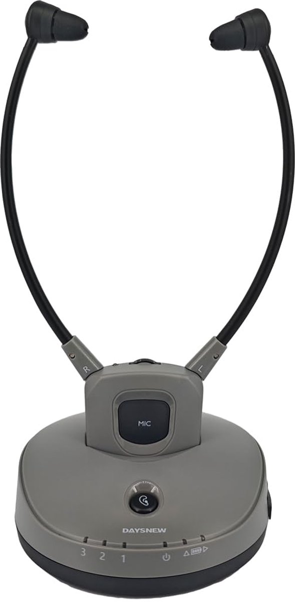 SnelShoppen - Draadloze TV Hoofdtelefoon voor Senioren - Ergonomisch, Lichtgewicht, Comfortabel, Langdurige Accuduur, Geluidsisolatie, Ideaal voor Thu