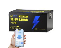 WattCycle 12V 628Ah LiFePO4 Accu met Bluetooth 5.0 & 300A BMS – 8030Wh Lithium Batterij, Laagtemperatuurbeveiliging, 6000+ Cycli, voor Zonnepanelen, Camper, Boot, Off-Grid & Thuisbatterij