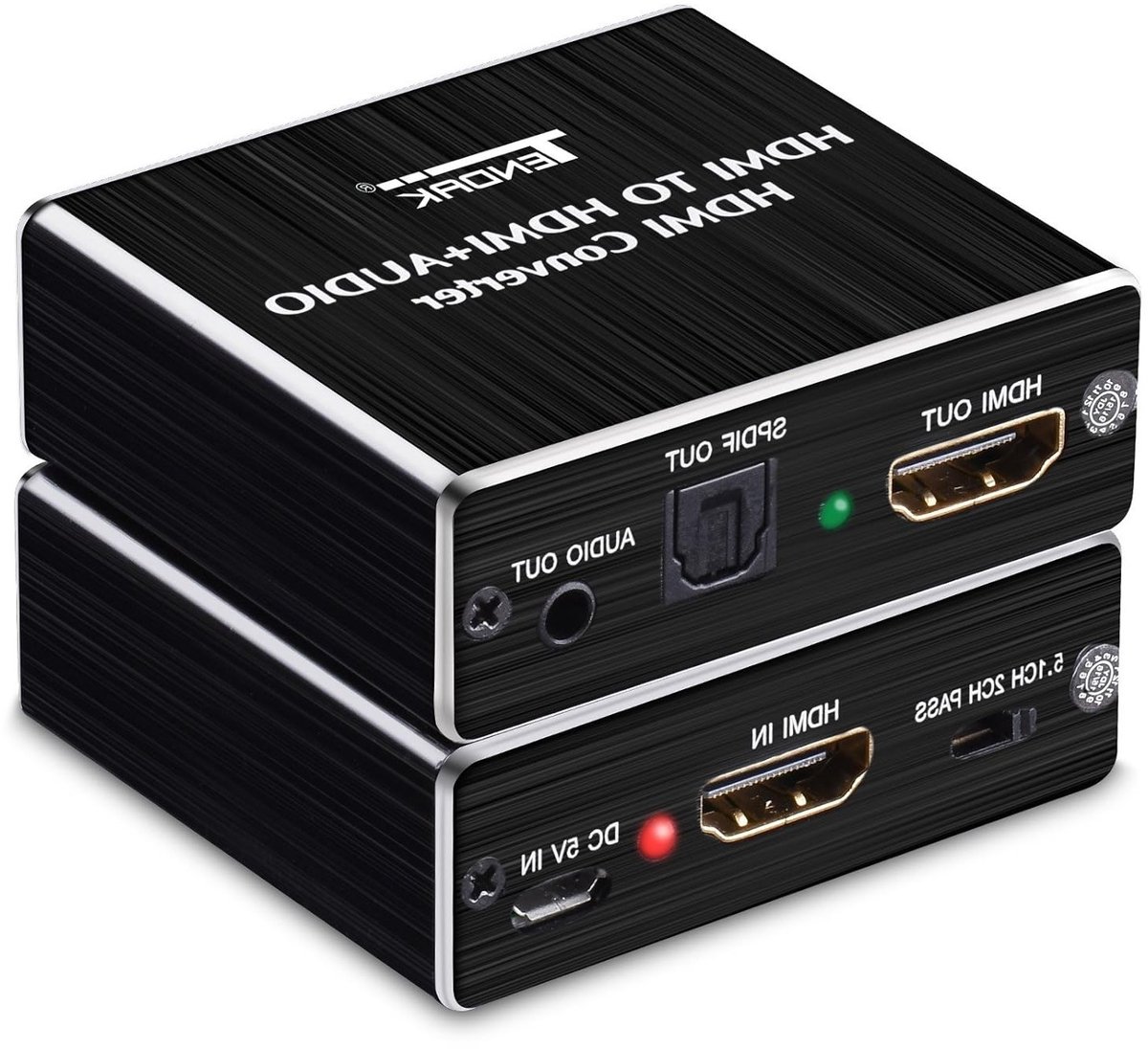 4K HDMI Audio Extractor naar SPDIF TOSLINK en 3.5mm Stereo Audio Splitter voor Blu-ray, PC en PS4