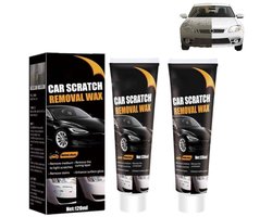 SnelShoppen - 2x Car Scratch Remover Wax - Effectieve Polijstcreme voor Auto - Zwarte Krassen Verwijderen - Hydrofobe Coating - Eenvoudig in Gebruik