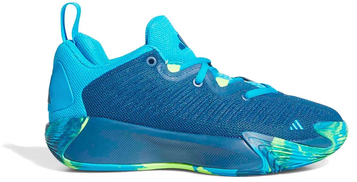 Adidas Initiation Junior Basketbalschoenen Kinderen Dusky Petrol / Lucid Aquamarine / Lucid Lemon