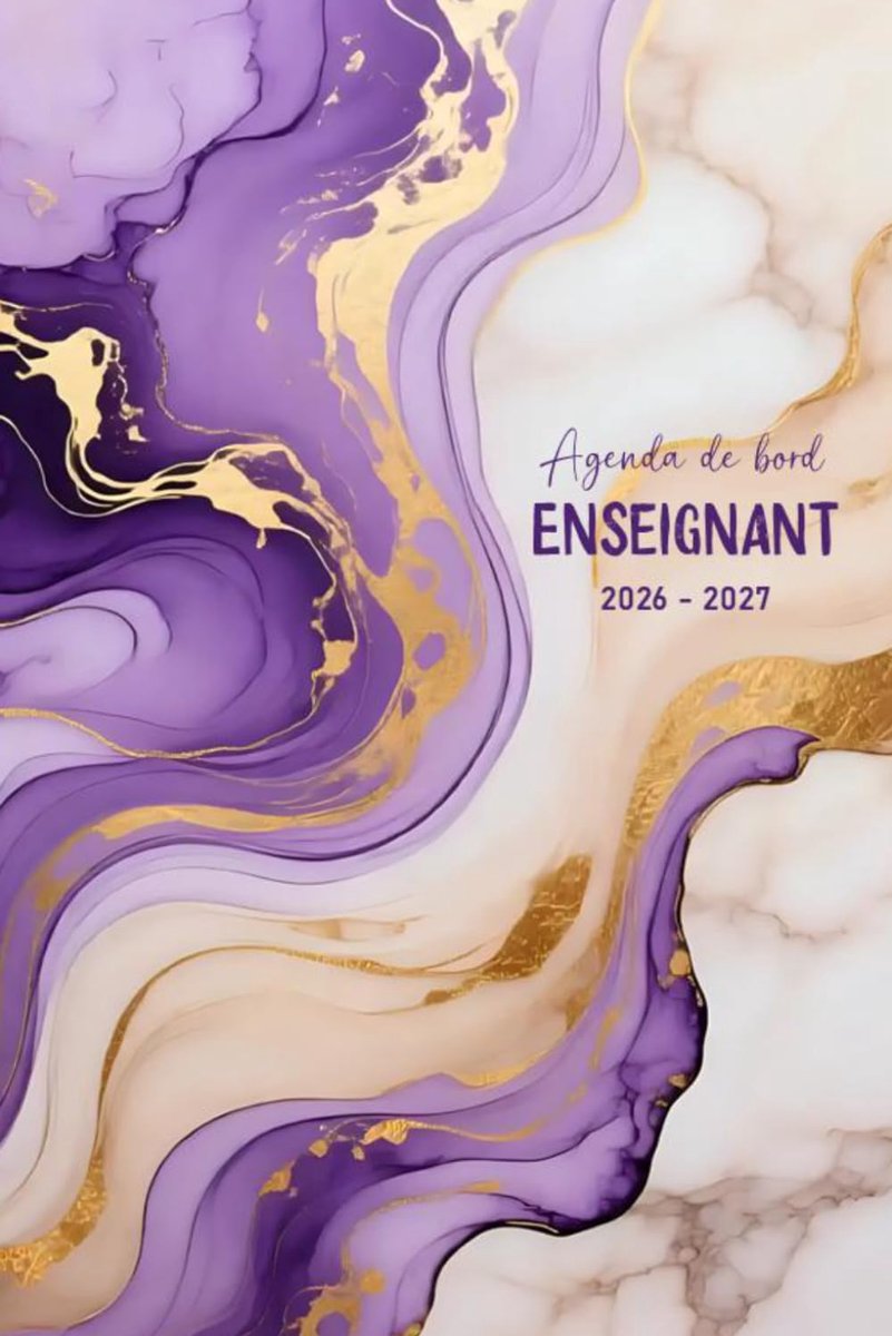 SnelShoppen - Agenda de Bord Enseignant 2026-2027 A5 | Professionele Cahier voor Leraren | 1 Week op 2 Pagina's | Marmer Cover | Ideaal voor Schooljaa