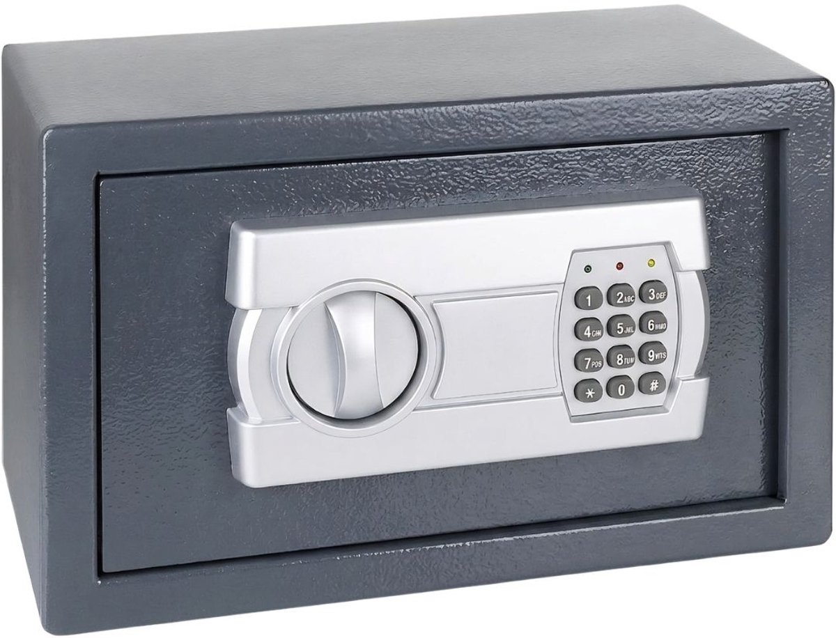 KIRA® Kluis - Kluis Brandwerend - Elektronisch Slot - Grijs - 31cm x 20cm x 20cm