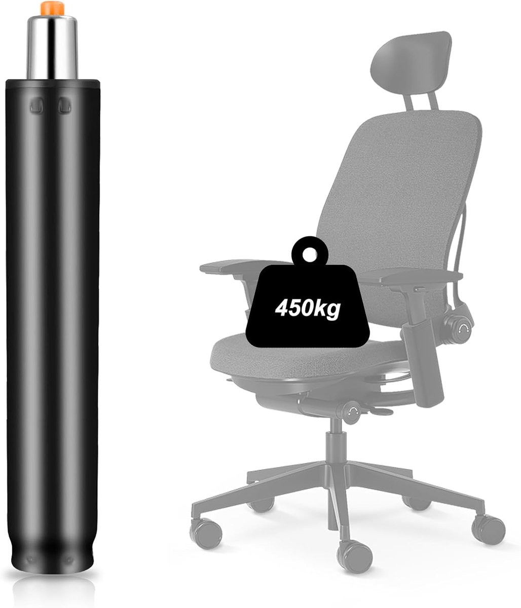 SnelShoppen - Dokeno Gasveer Kantoorstoel Vervanging - Pneumatische Verstelbare Gasveer voor de meeste Kantoor- en Gamingstoelen - Totale Lengte 30-45