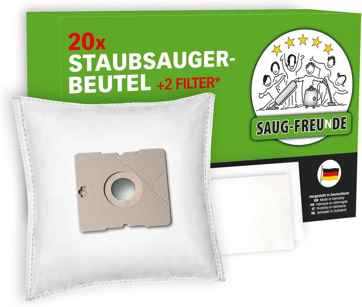 SnelShoppen - 10 Micro-Fleece Stofzuigerzakken voor Optimal Filtratie, Geschikt voor Diverse Stofzuigers, Hygienische Sluiting, Duurzaam en Krachtig